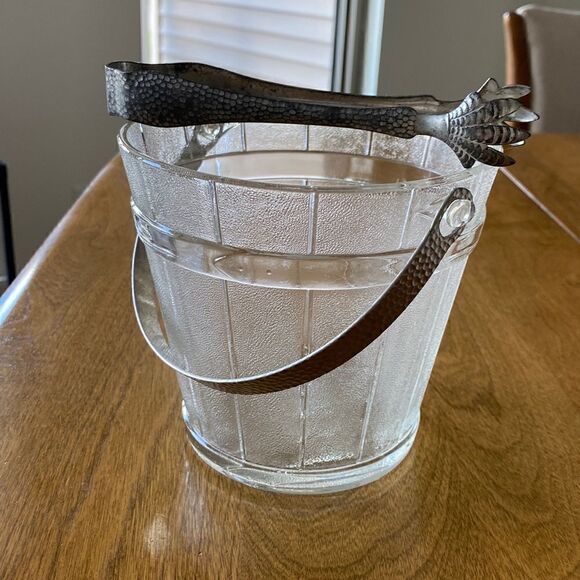 Vintage  glass ice bucket - Picture 1 of 6